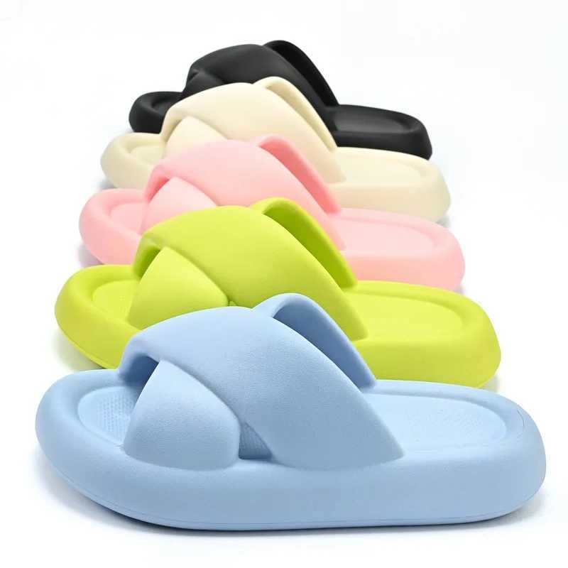 Womens Litfun Fi Platform Slippers 2025 Summer New Outdoor Antiskid Beach Shoes Fi Crossover Belt EVA House SandalsXJ250311