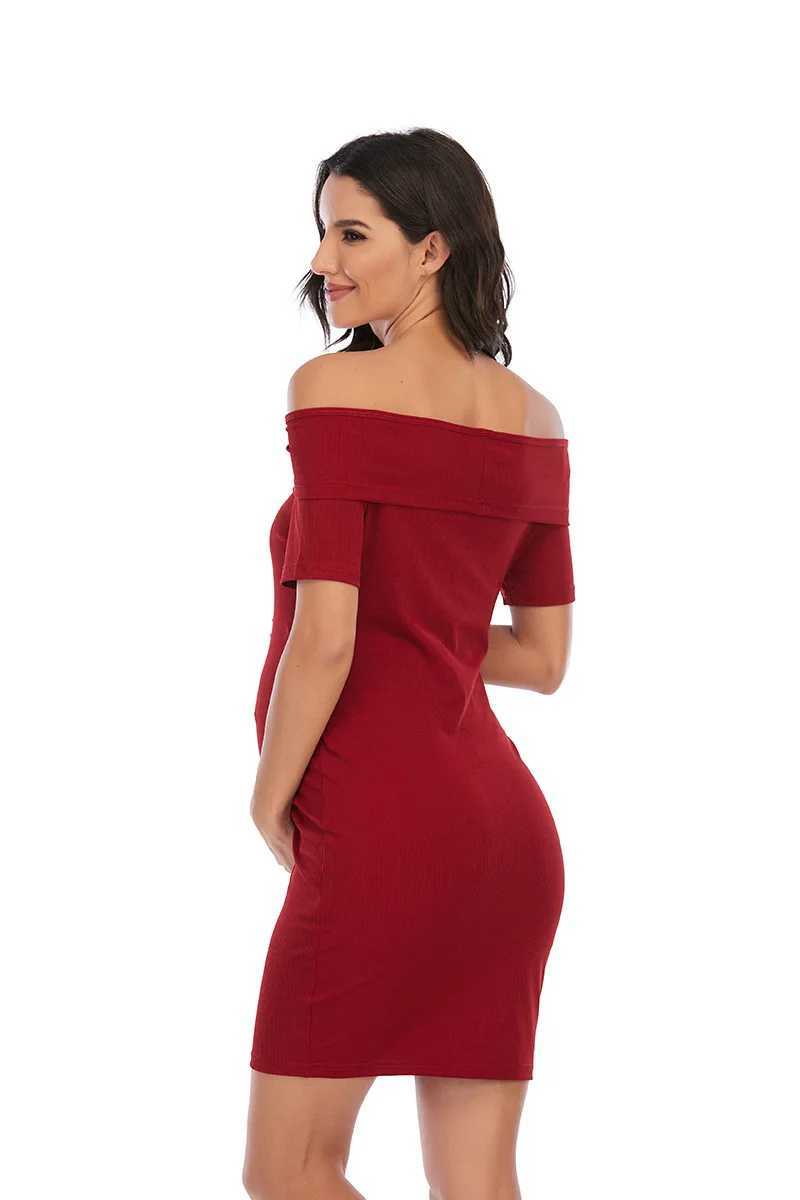 Summer Maternity Dress Photograghy Props Sleeveless Pregnancy Clothes For Pregnant Women Off Shoulder Brief Shot Maternity DressT250311