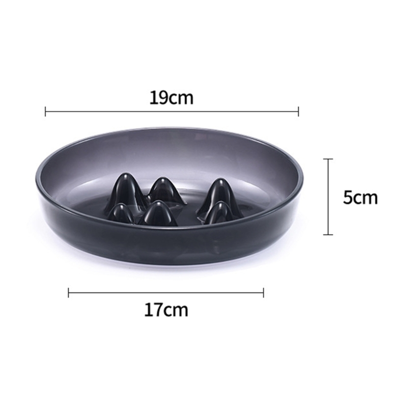 Dog Feeder with Anti-Skid Pads Slow Eating Pet Bowl Silicone Food Plate Dishes Preventing Choking Healthy Design
