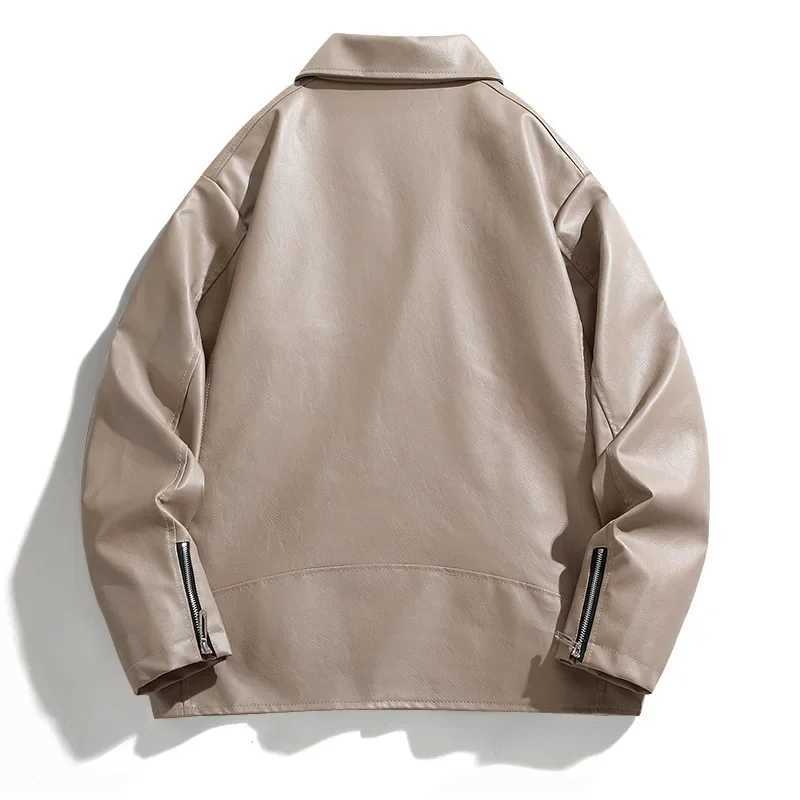 Couples Version Loose Fit Leather Jacket Unisex Biker Gear Hip Hop Streetwear For Men Women Direct From ManufacturerT250311