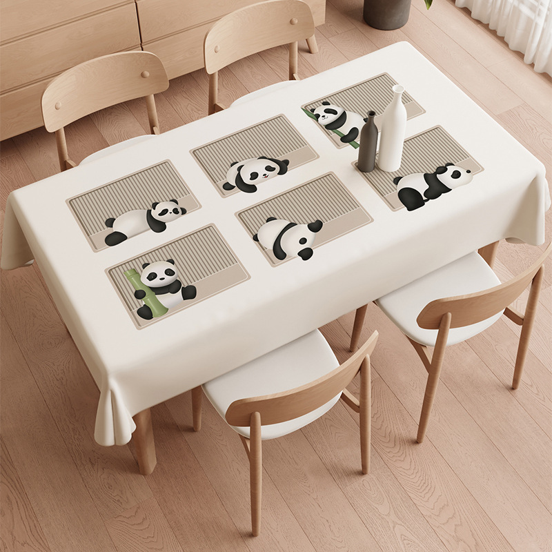 Tablecloth waterproof and oil-proof wash-free PVC dining table cloth rectangular tablecloth coffee table HL9R01