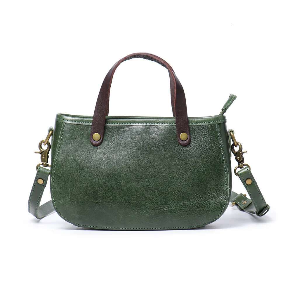 LUOKIR Vintage Women's Genuine Leather Handbag Fashionable Versatile Shoulder Bag Multicolor Cowhide Crossbody Bag