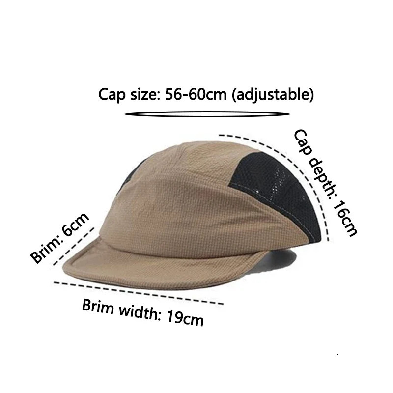 Japanese Quick Dry Breathable Short Brim Baseball Hat Mens Mini Summer Outdoor Sunscreen Hip Hop Soft 250311