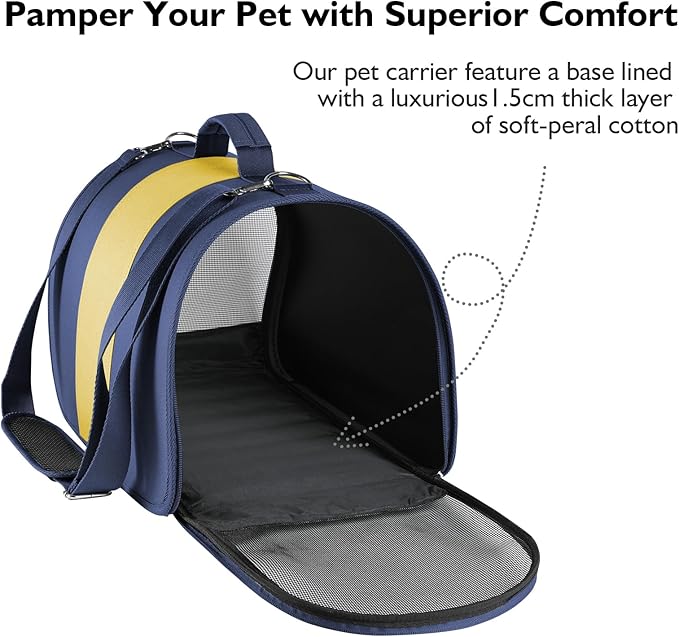 Dog carrier for medium-sized large cats weighing no more than pounds with soft edge, foldable travel puppy carrier
