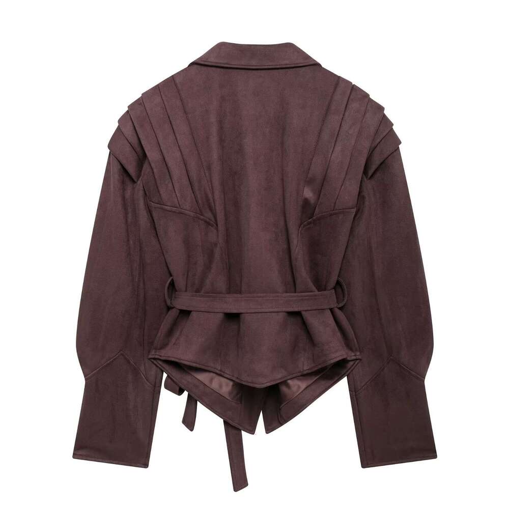 2024 Autumn New Product Women's Street Fashion Waist Strap Jacket W085 195861