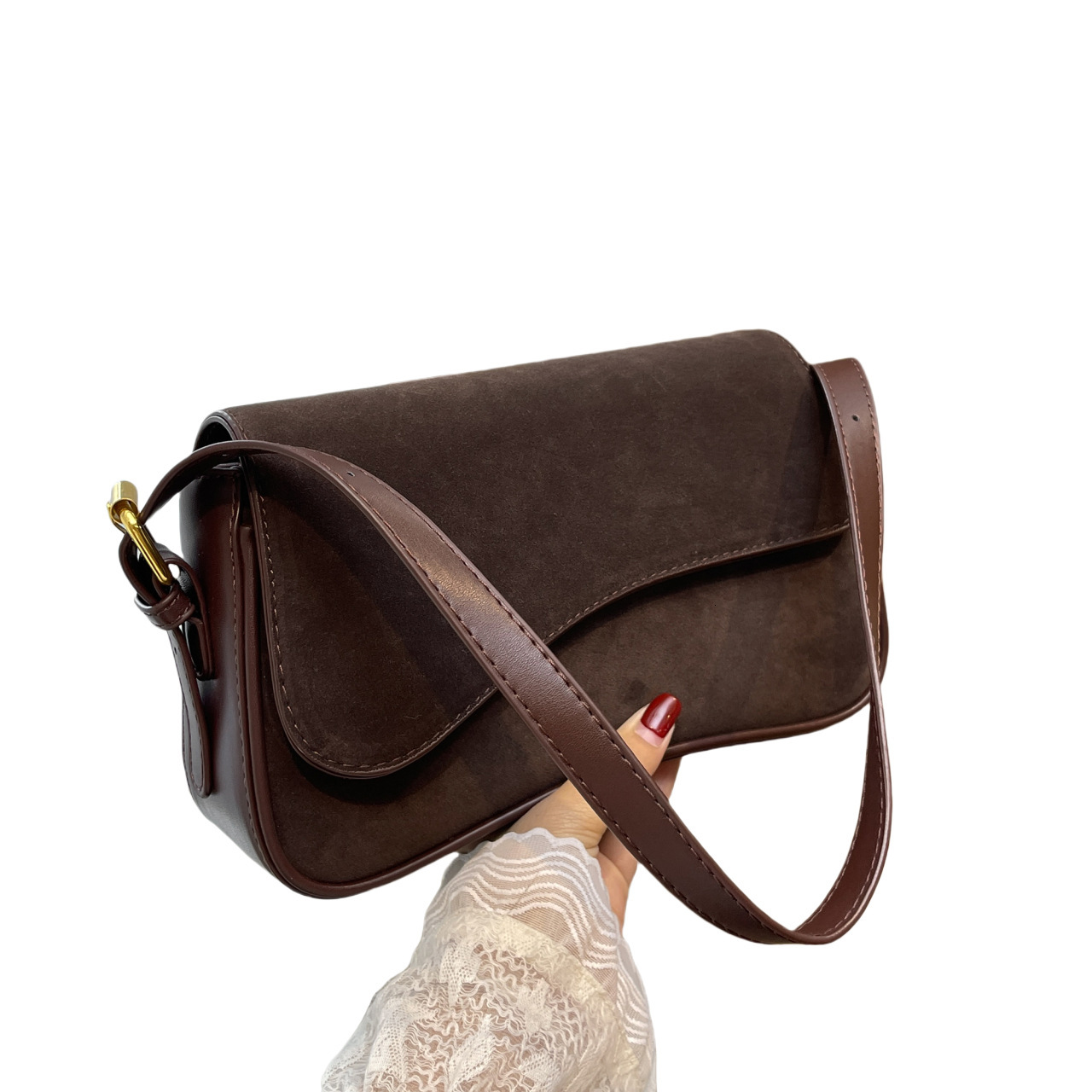 Hot Selling Women's Frosted Suede Armpit With Lazy Style And High-End Commuting Shoulder Bag