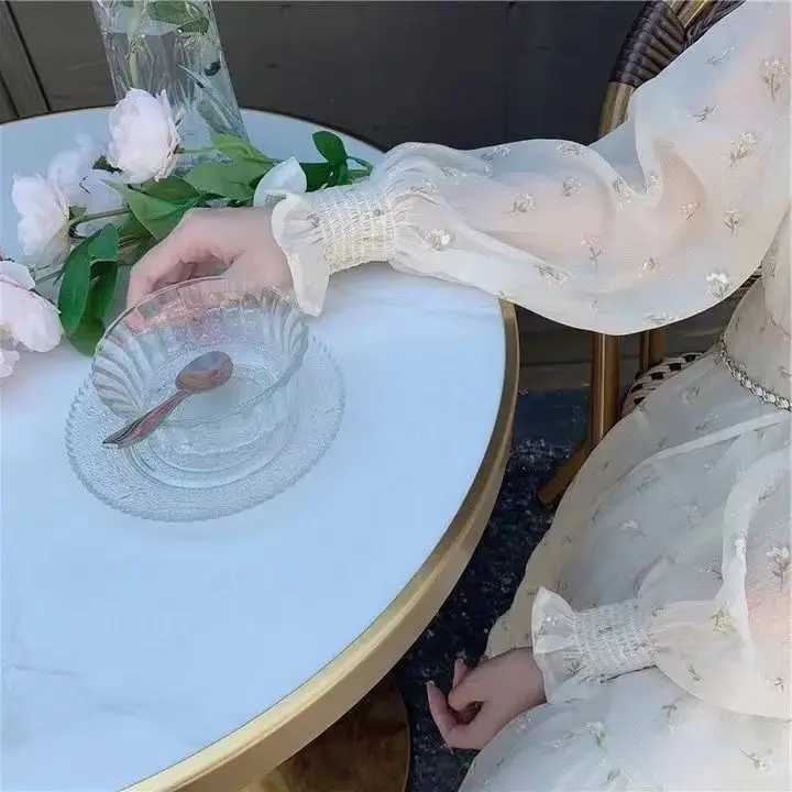 Long Sleeve Floral Chiffon Dress Postpartum Woman Breastfeeding Dress Summer Drawstring Waist Maternity Nursing Dress LactationT250311
