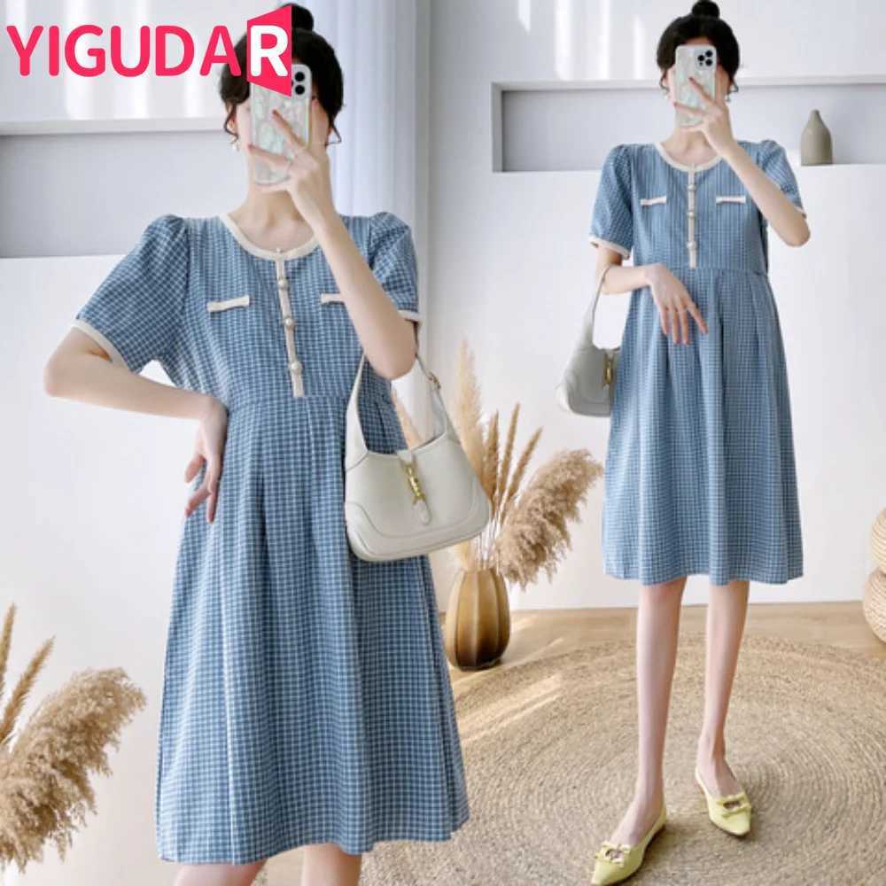 Pregnant Womens Clothes Summer vestidos Fashion Fresh Loose Maternity Dresses short Sleeve Casual pregnancy photoshoot dressT250311