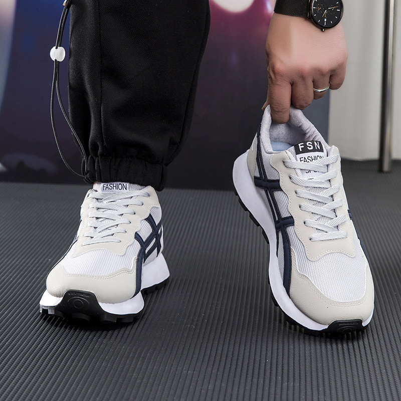 2025 New Men's Casual Trendy Fashionable Breathable Comfortable Sports Board Shoes Mesh Running Dad Shoes