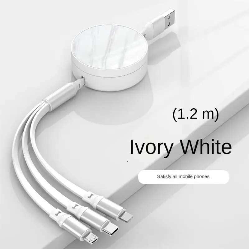 RYRA 3 In 1 USB Universal Multi Function Cell Charger Cord 6A Super Fast Charging Cable For Phone