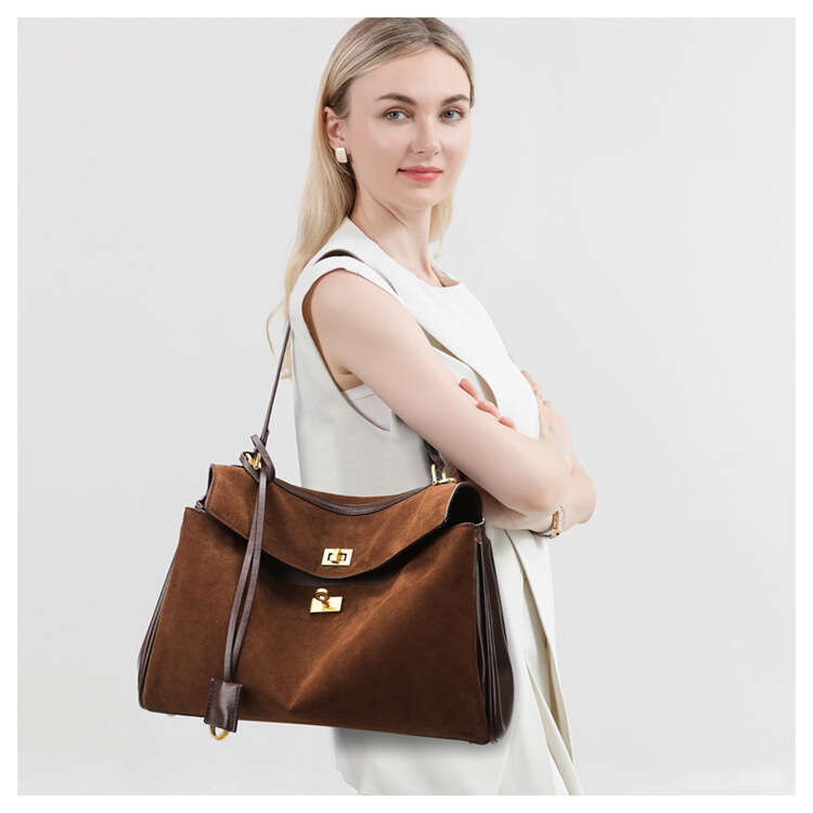 Women's Bags Handbag Tote Women, High-End Sense, Large Capacity Shoulder Fashionable Frosted Leather Women's Bag, Textured Work Commuting Ba