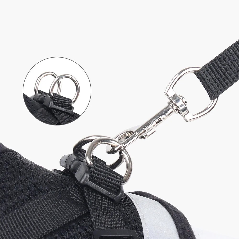 Breathable Pet Harness and Leash Combo Safe and Durable Reflective Vest for Dogs and Cats of All Sizes