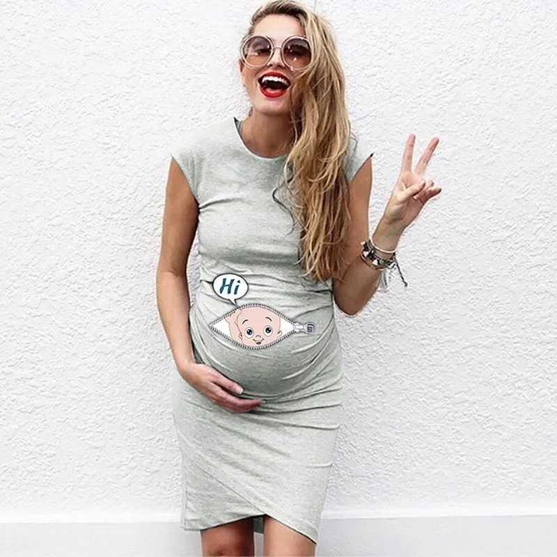 Cute Maternity Dress Loose Casual Dress Women Maternity Clothes Plus Size Pregnant Woman Maternity Dress X250224