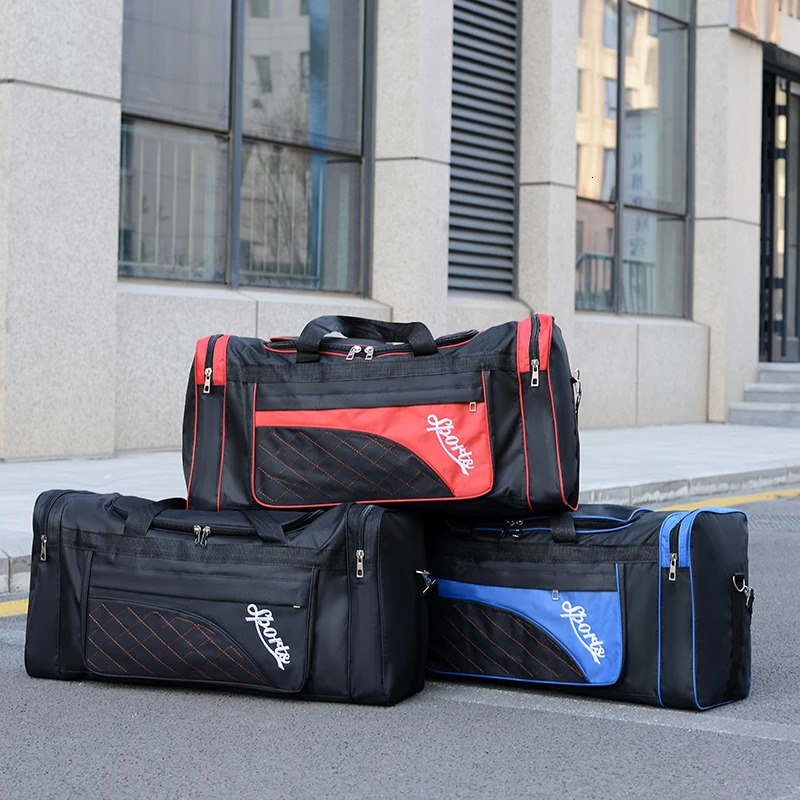 Large Capacity Handheld Travel Bag Unisex Folded Portable Durable 60 Liters Moving Luggage Fashion Storage Shoulder Duffle 250311