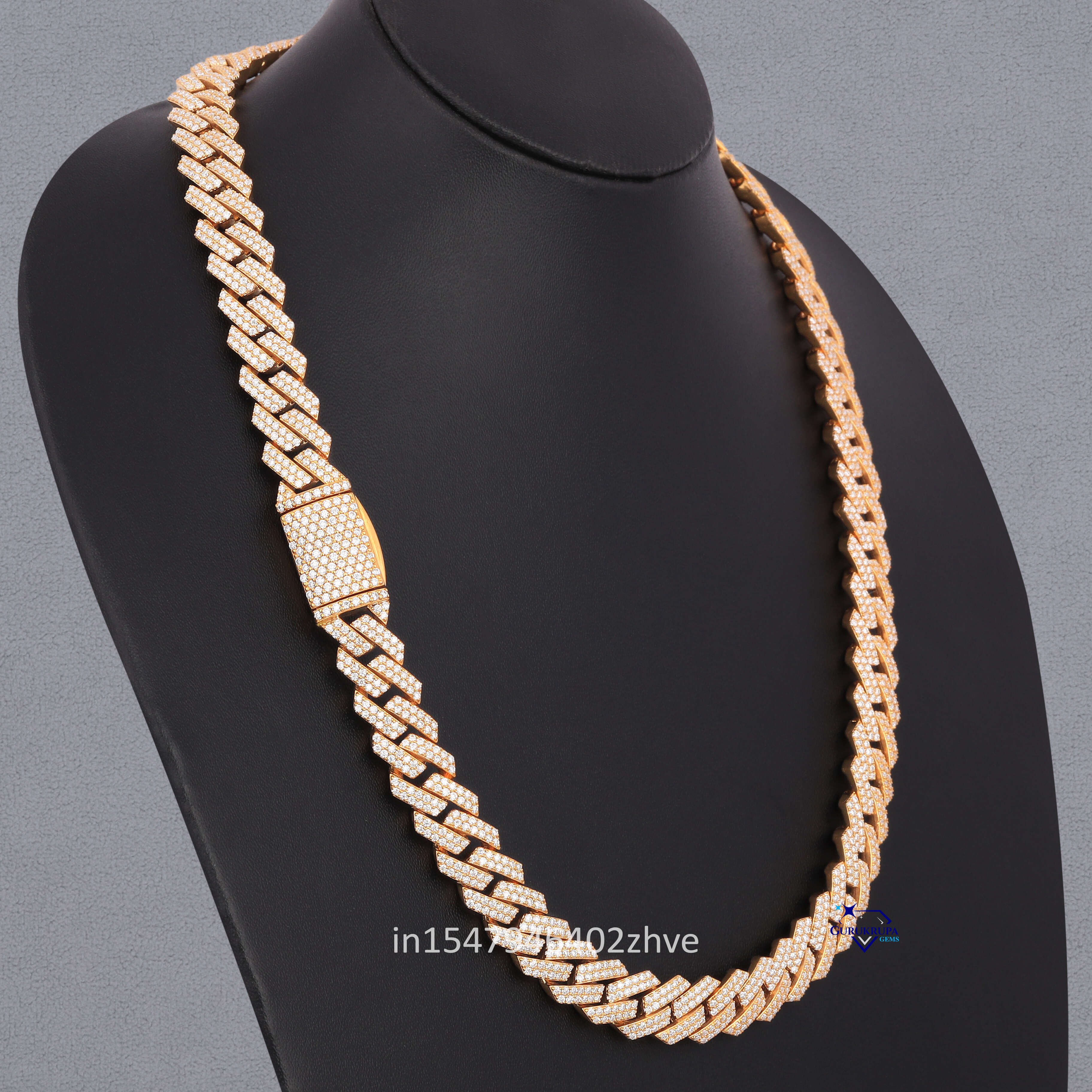 Factory Wholesale Inch 20 MM Cuban k Chain Sterg Sier VVS Clarity Moissanite Dia Necklace Wedding Engagement