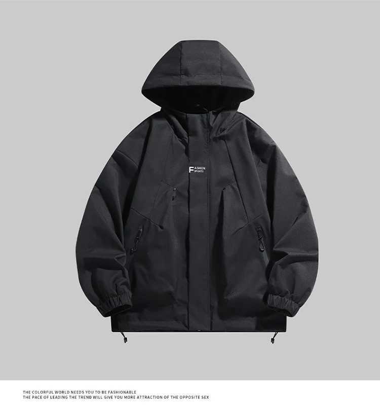 Waterproof Rain Coat Hooded Causal Snow Jacket Lightweight Windproof Women Men Winter Running Outdoor Hiking Camping WindbreakerT250311