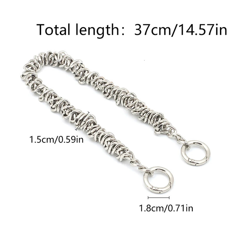 Exquisite Irregular Handbag Chain Metal Handle For Shoulder Bag Replacement Parts Women Accessories 37CM Short Strap 250311