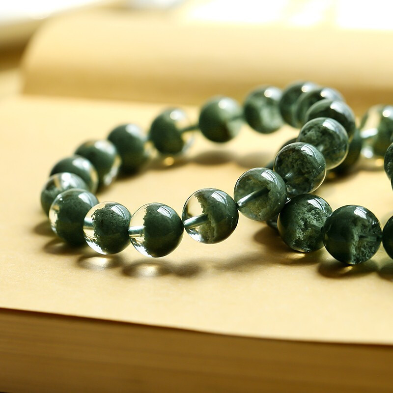 Natural Green Specter Treasure Bowl Men's and Women's Thousand Layers Green Crystal Bracelet
