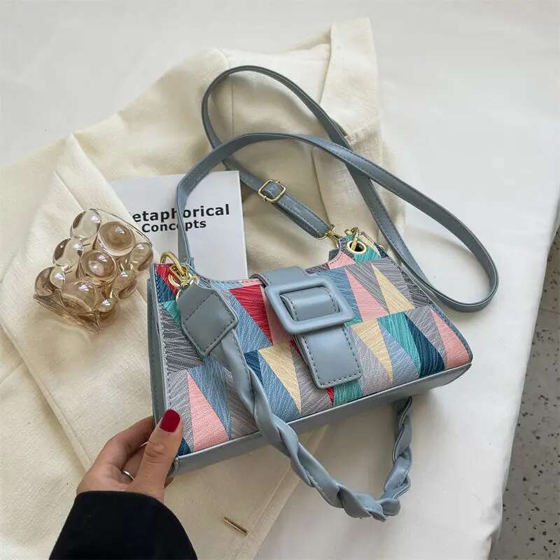Women's Fashion Handbags French Niche Underarm Bag Colorful Shoulder Baginsversatile Internet Celebrity High-Quality Texture