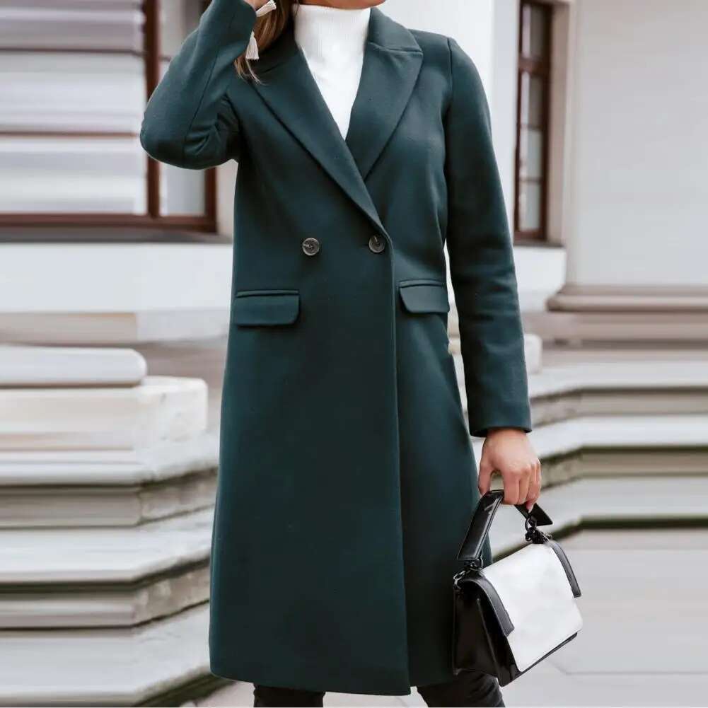 Business Trench Womens Overcoat Suit Coat Workwear Jacket Ladies Office Long Blazer Outerwear Dust Coats