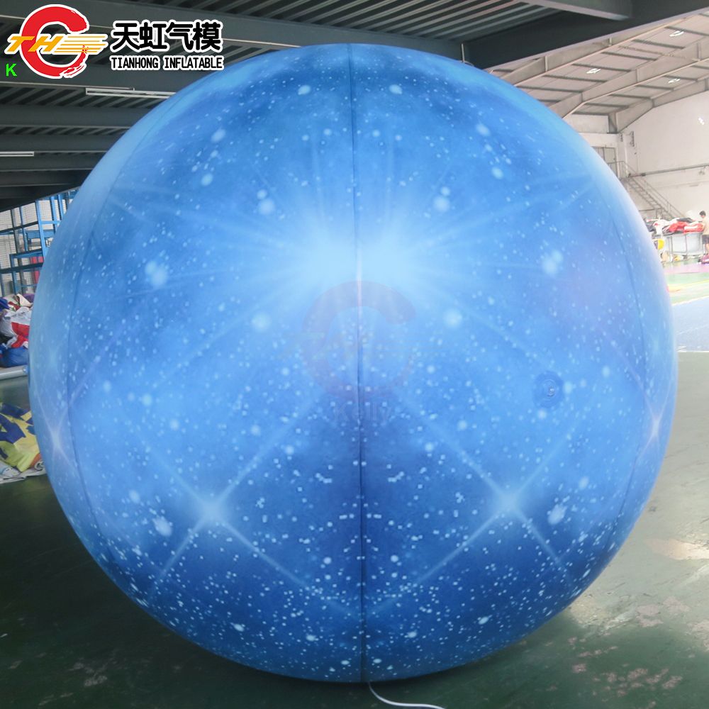 Activities 6m dia (20ft) with blower giant Inflatable Space Balloon LED Lighting Space themed Inflatable Planet Model for Decoration