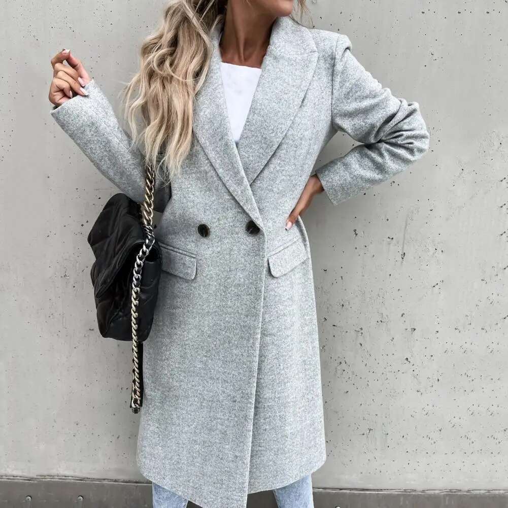 Business Trench Womens Overcoat Suit Coat Workwear Jacket Ladies Office Long Blazer Outerwear Dust Coats
