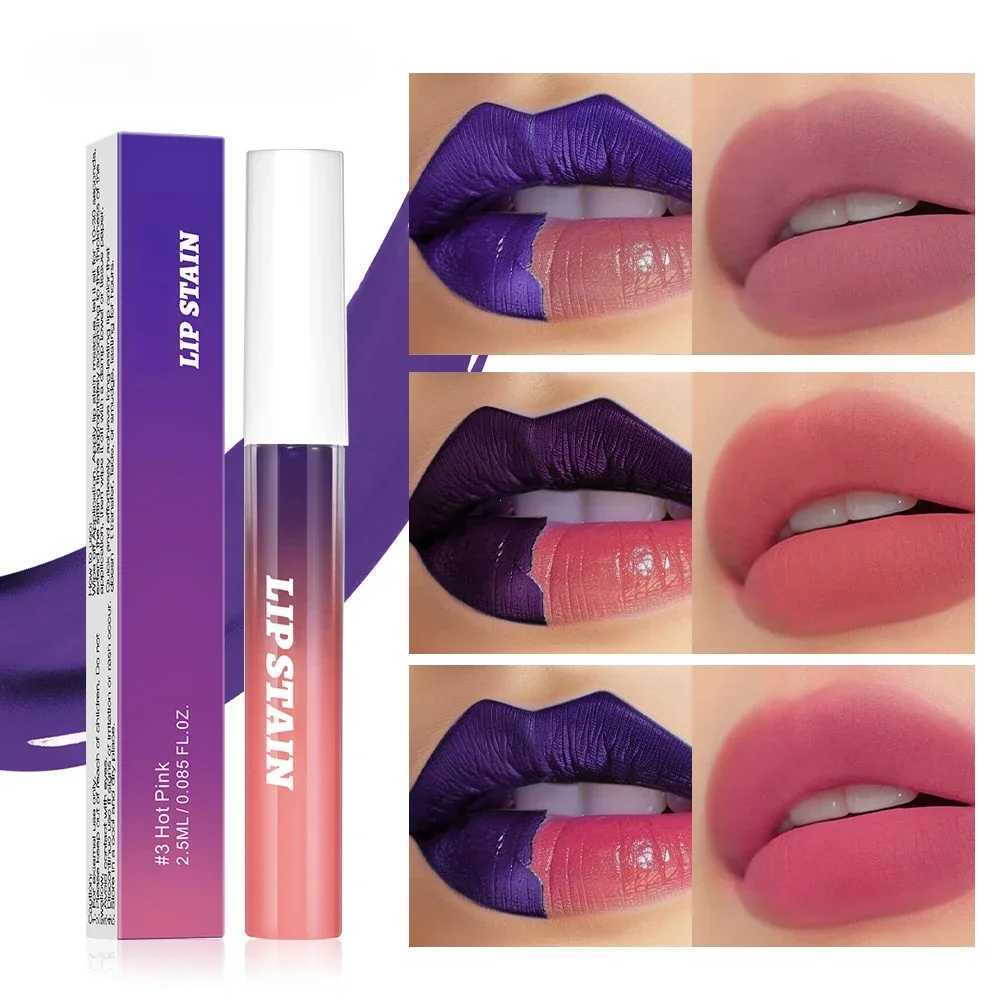 Lip color peeling reveals long-lasting waterproof pink lip color transfer preventing natural lip color W250312