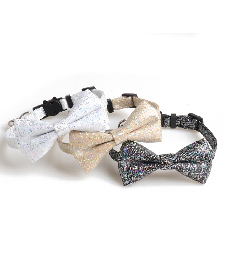 Sparkle Cat Collar, Breakaway Safety Collar with Bell Cat Bow Tie Collar Cute Kitten Collar Multiple Colors Pet Collar Adjustable Safety Quick Release