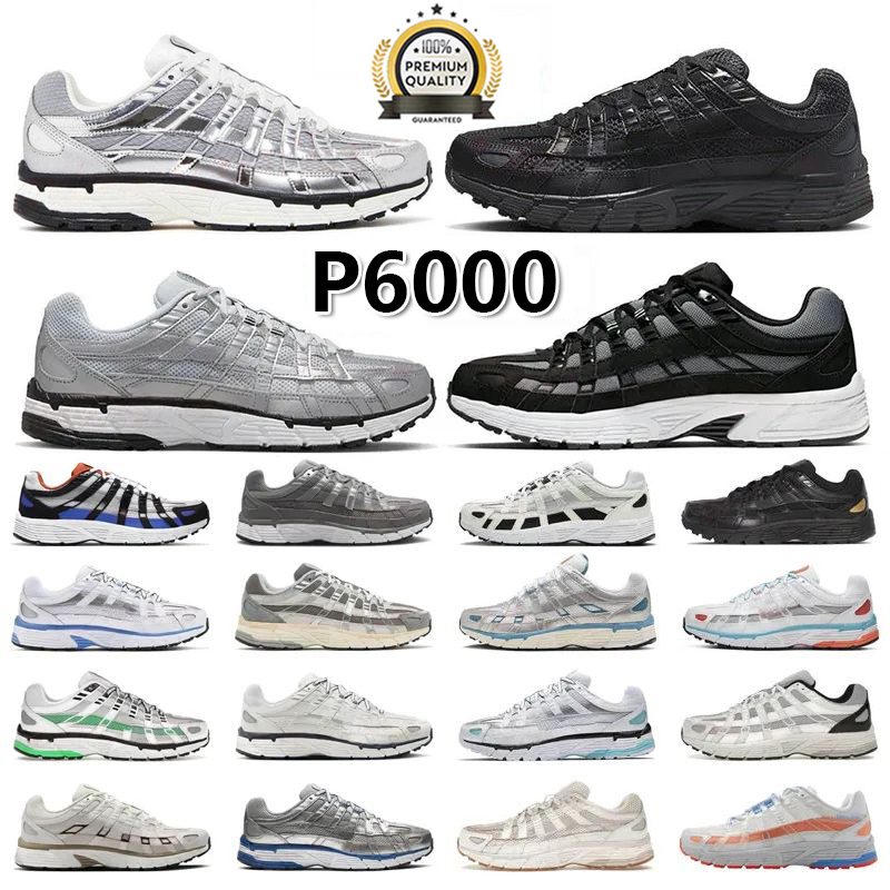 p6000 Designer p 6000 Running Shoes Metallic Silver White Black Anthracite Cool Grey Sail Men Women trainers Sports Sneakers 36-45