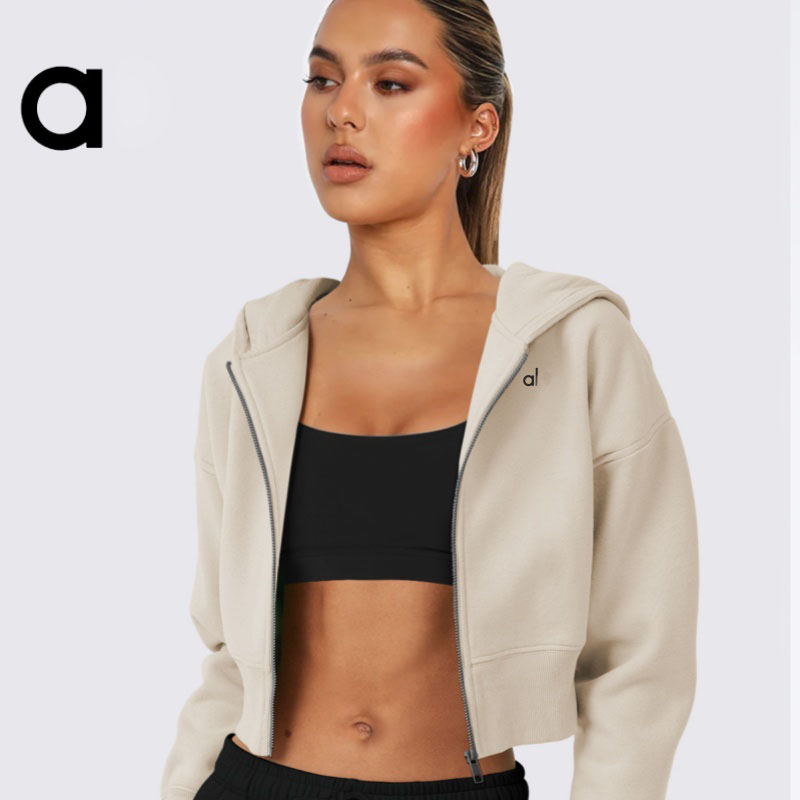 Womens Hoodies Sports Casual Jacket Loose Short Hoodie Zip UP Long Sleeve Hooded Cardigan Streetwear Z250715