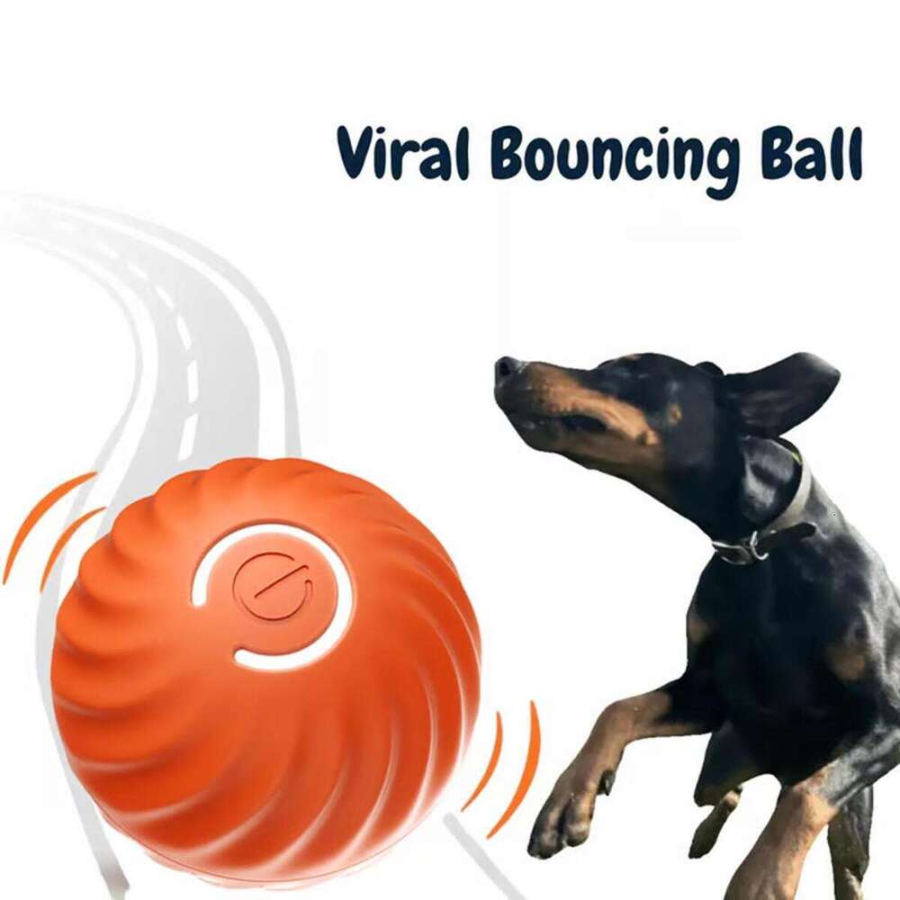 DHpet Jumping Toy, Automatic Moving Toy Ball Shaky Active Ball, 360° Smart Electric Dog Toys Balls for Small Medium Large Dogs