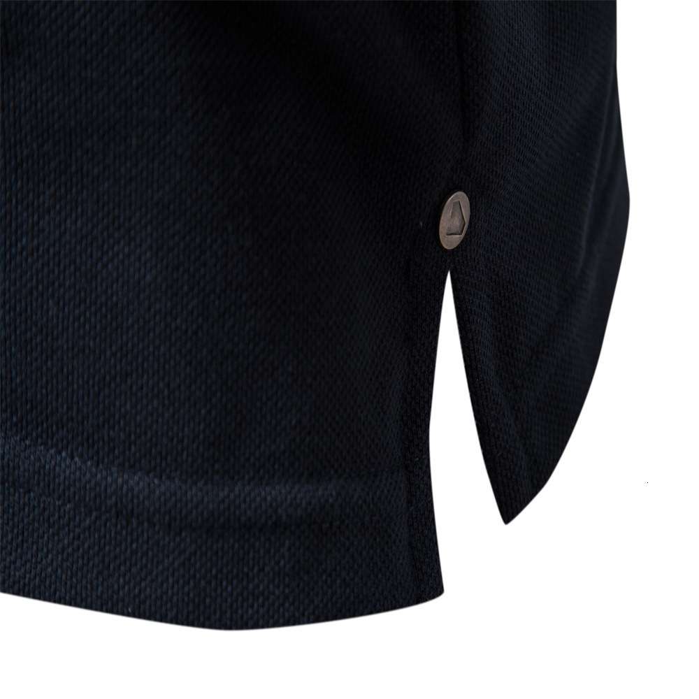 Men's t-shirt 2025 summer lapel breathable sports patchwork pocket men's polo short sleeved shirt tracksuit