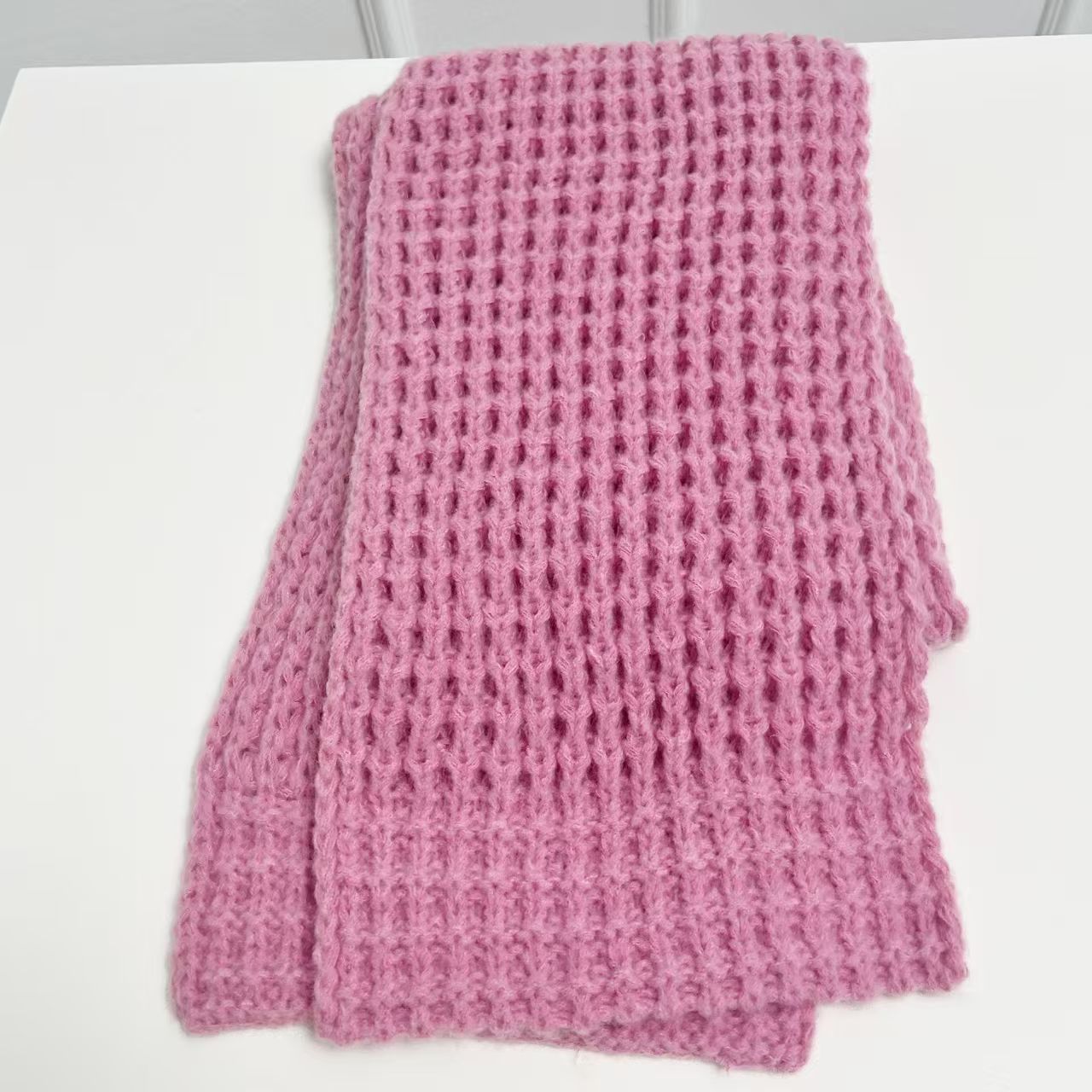 K103 Knitted scarf for women in winter Japanese and Korean foreign trade thickened warm soft solid color couple scarf shawl neck scarf wholesale
