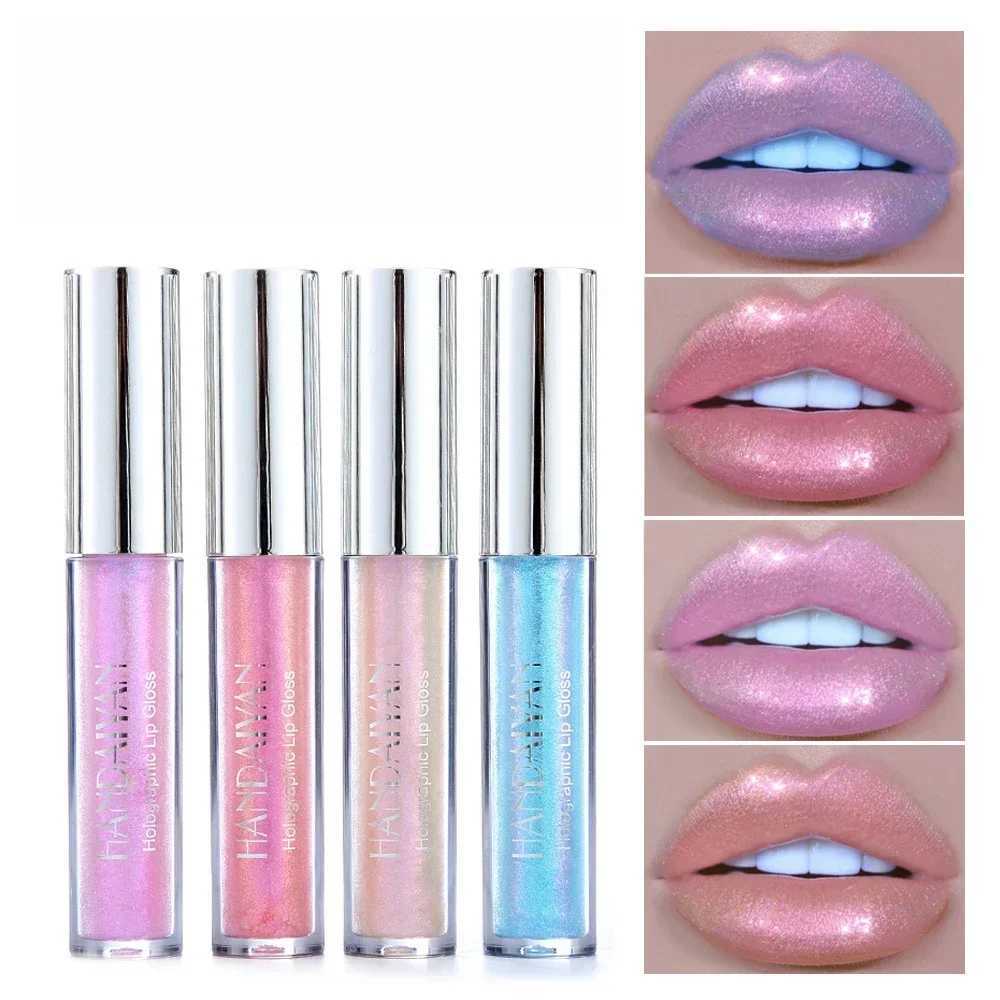 6-color laser holographic lip color liquid lipstick mermaid pigment durable shiny lip color waterproof metal lipstick W250312