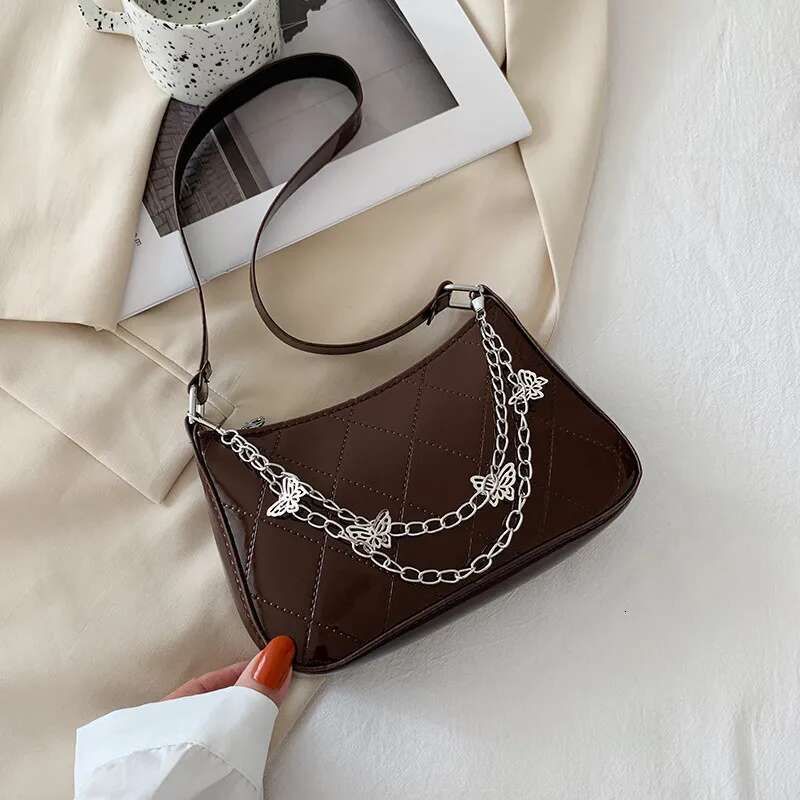 Women s Crossbody Bag Fashion Designer Trend Retro Butterfly Chain Handbag Casual Shoulder Bag High quality PU Waterproof Women s Armpit Bag Wallet Si