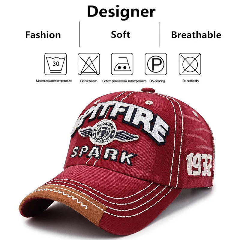 Mens Fashion 1932 Letter Embroidered Hat Caps Unisex Sunshade Women Adjustable Hip Hop Baseball Cowboy 250311