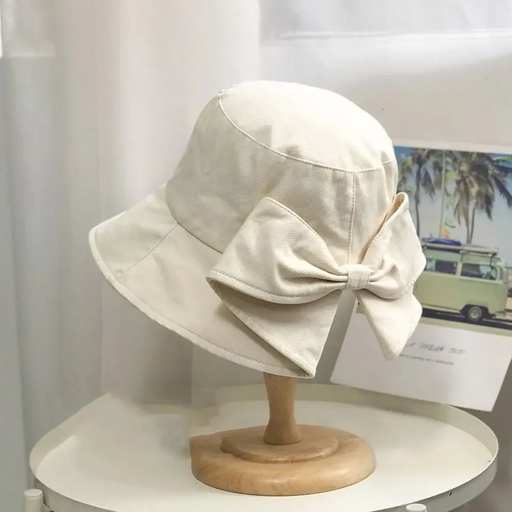 Unisex Cotton Bucket Hat Fabric 10 Colors Sunscreen Panama Women Summer Outdoor Fisherman 250304