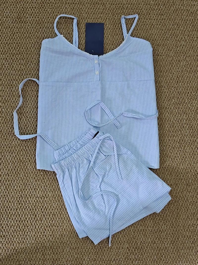Womens Tracksuits Navy Plaid Tank Shorts 2 Piece Sets Woman Lace Trim Buttons Lace-up Camis Drawstring Sweatshorts Vintage Sweet Home