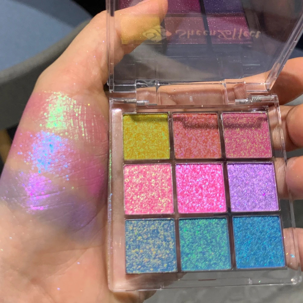 Sheeneffect Chameleon Chrome Eyeshadow Palette 9 Colors High End makeup Cosmetics 250306