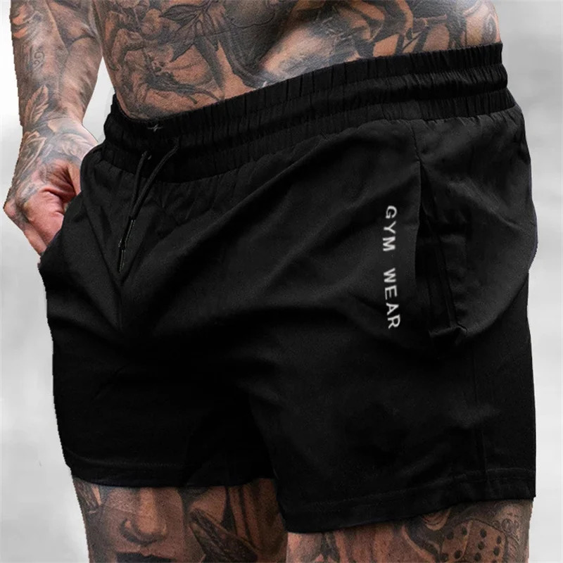 Summer Gym Fitness Mens Shorts Sweatpants Thin Fashion Men Marathon Running Sports Breathable Training Pants 250312