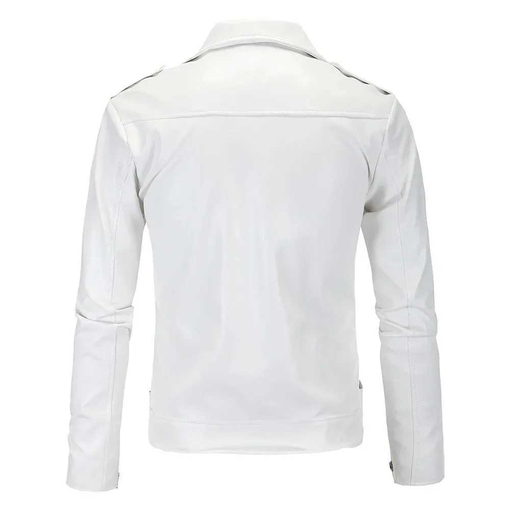 Spring Autumn Mens Leather Jacket Lapel Lace Up Leather Coat High Quality Fashion Casual Motorcycle Jackets Men Clothing 3XLT250311