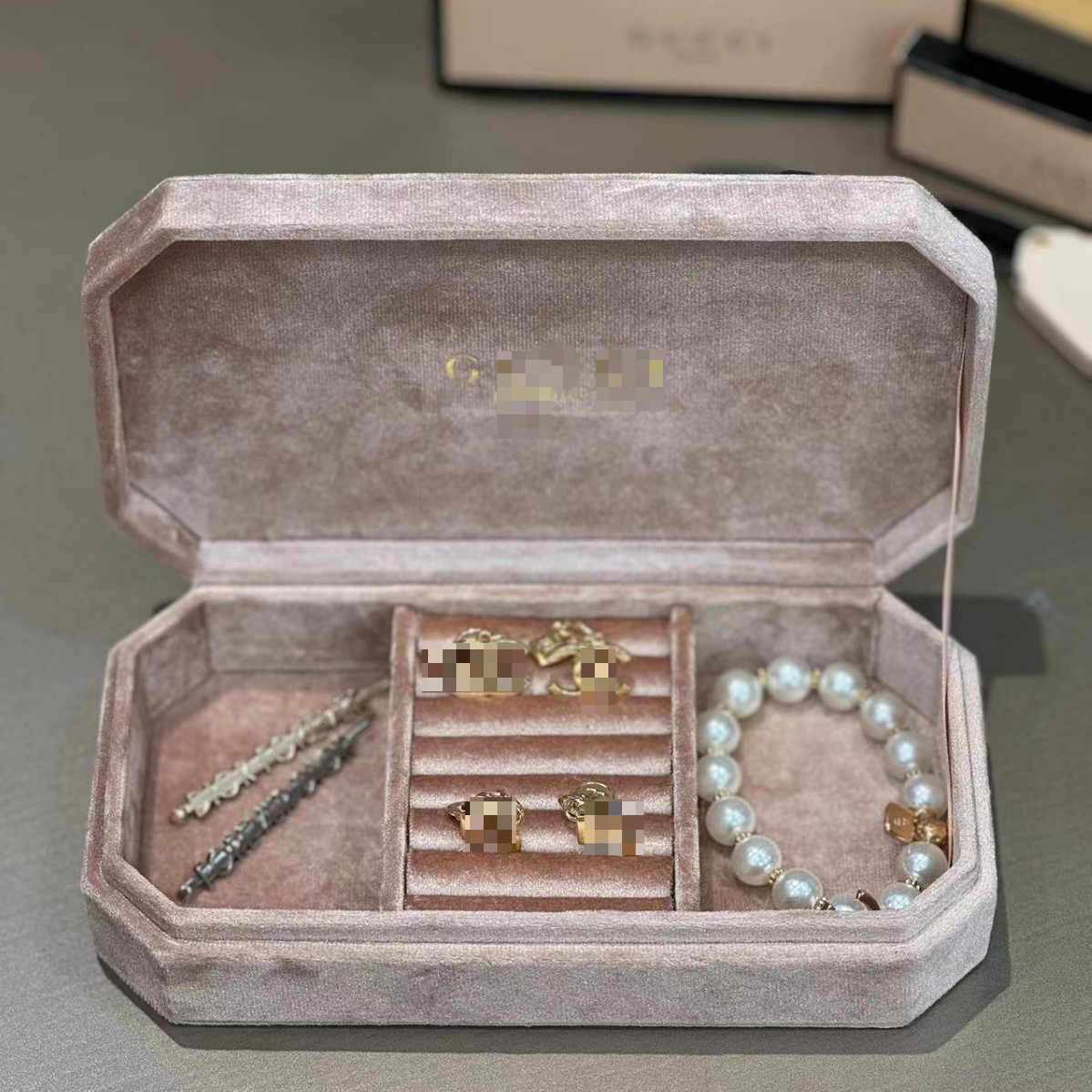 Jewelry Storage Box Beauty Velvet Jewelry Box Vanity Box
