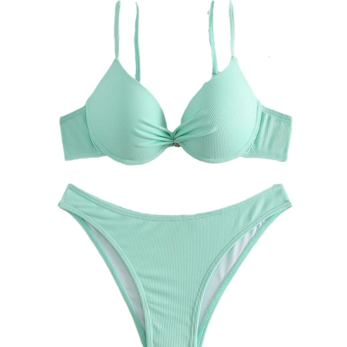 2025 New Women's Swimsuit Candy Color Triangle Sexy Split Swimsuit Designer Solid Color Bikini Women Outdoor Beach Fresh Cute Little