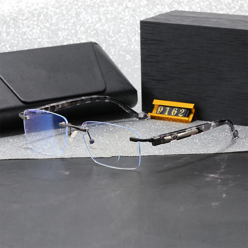 New stylish rimless cut diamond color-changing anti-blue light anti-fatigue men and women models