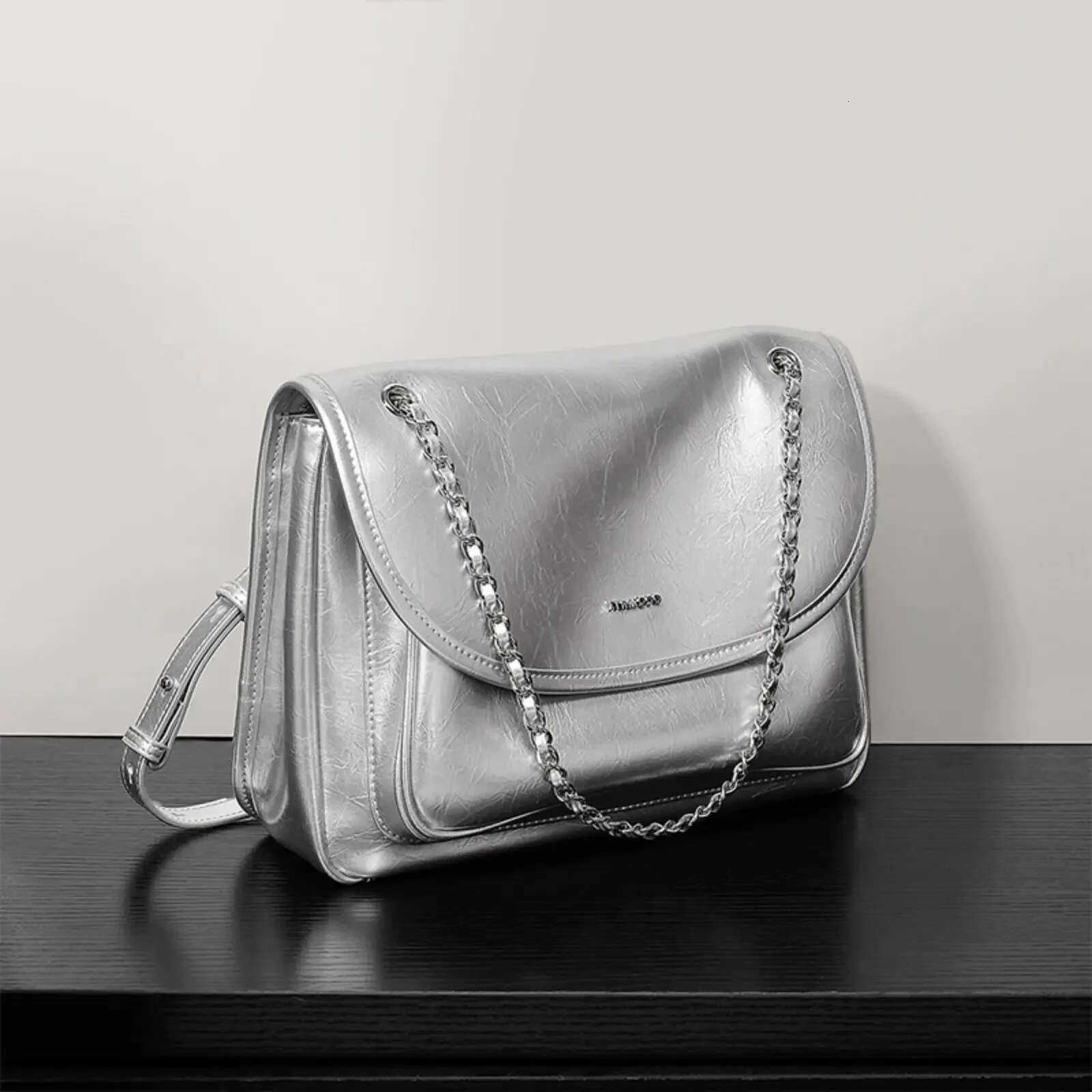 ITAMOOD New High-End Tote Large Capacity Messenger Chain Textured Leather Shoulder Bag Christmas Gift