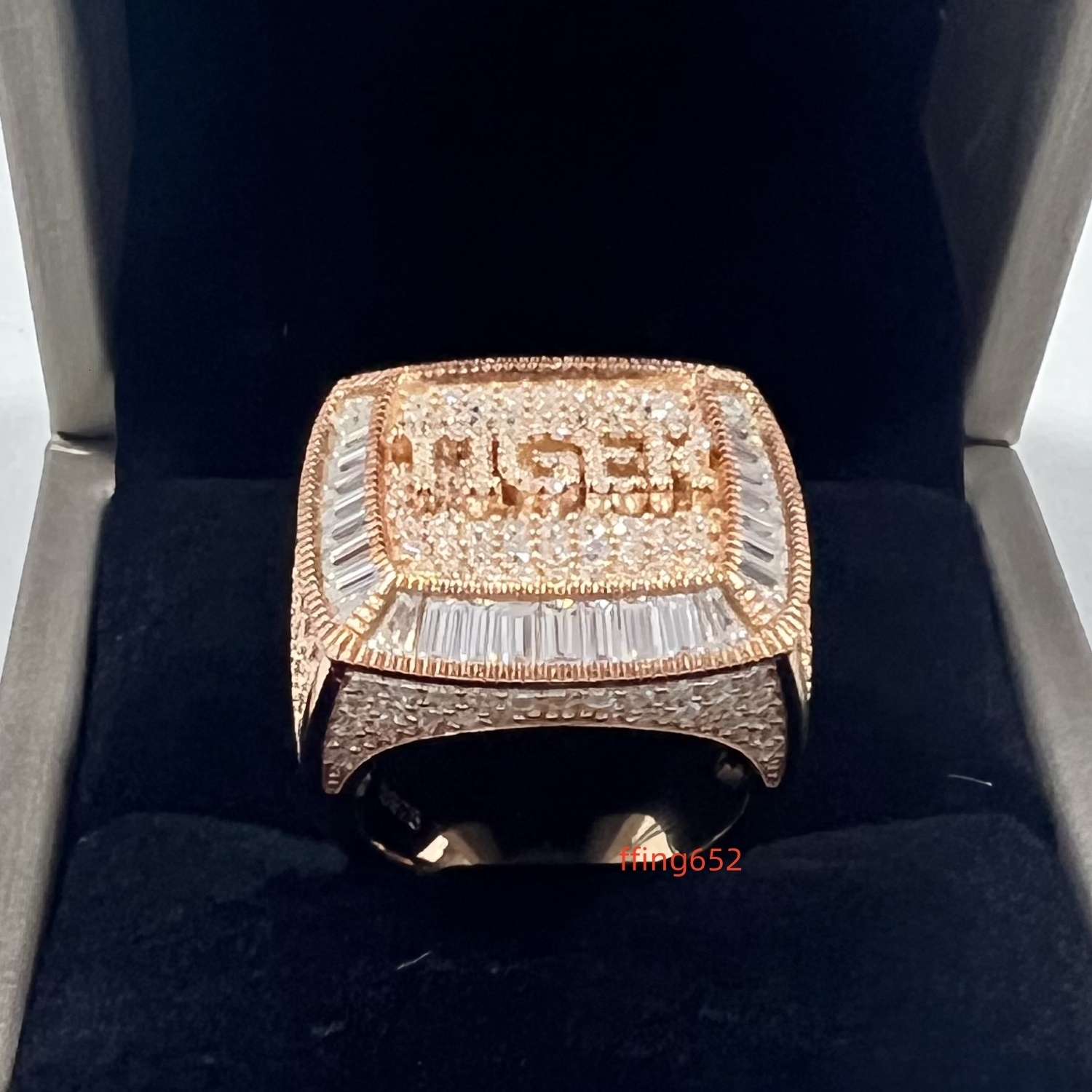 Fine Jewelry Mossanite Iced Out Gold Plated 925 Sterling Silver Hot Style VVS Moissanite Diamond Rings With GRA Certificate