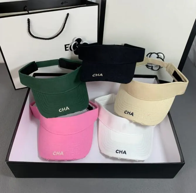 New style Designer Visors Casquette Topless Baseball Hats For Men Women Golf Tennis Beach Adjustable Headband Sun Hat Summer Cap