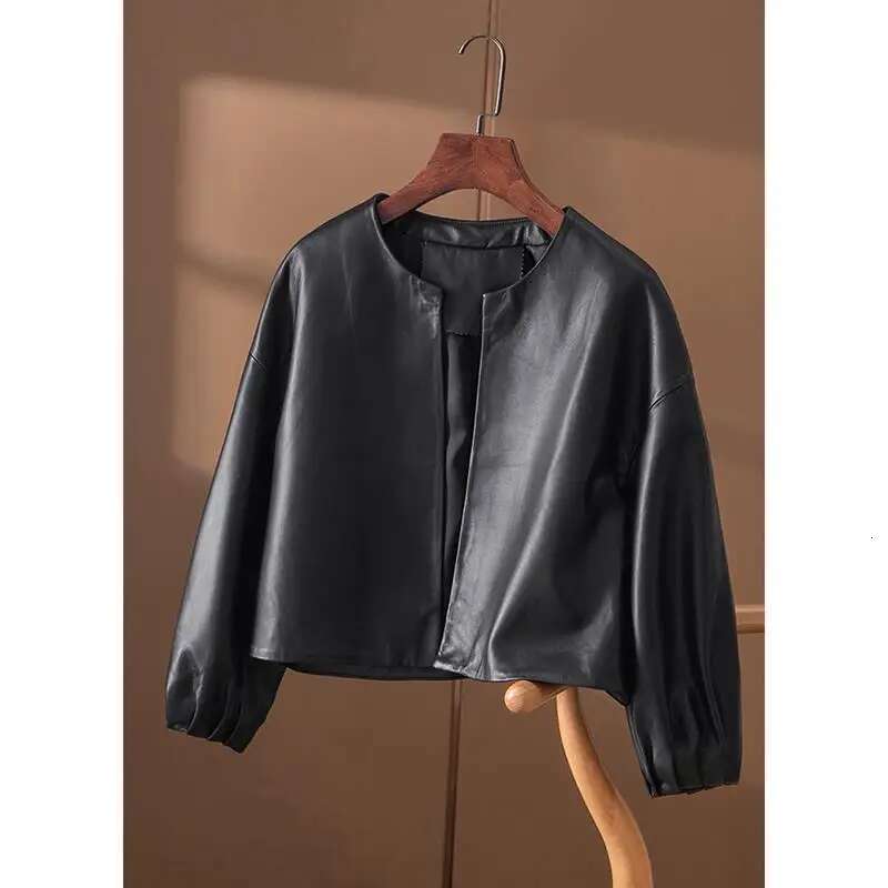 High Quality PU Leather Jackets Spring Autumn Short Simple Coat Female Women Jacket Femme