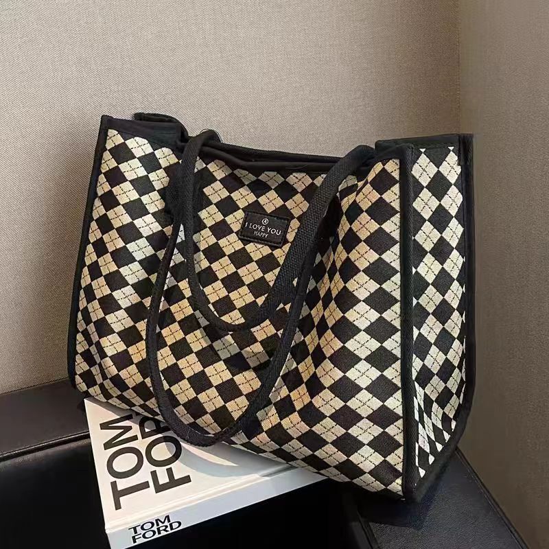 Summer 2025 New Fashion Designer Women s Crossbody Bag Chessboard Armpit Large Capacity Multifunctional Handbag Wallet Storage Bag Makeup Bag