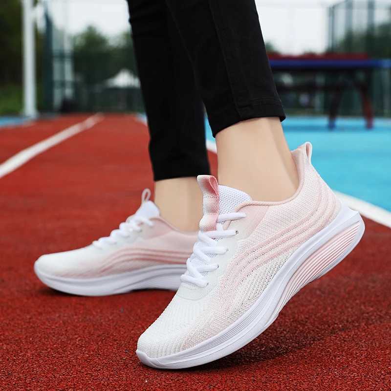 2023 Womens Sports Shoes Mesh Summer Breathable Casual Shoes Fashion Thick Bottom Lightweight Outdoor Running ShoesXJ250312